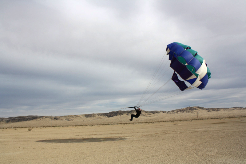 Illustration for article titled The dangerous thrill of off-road parasailing